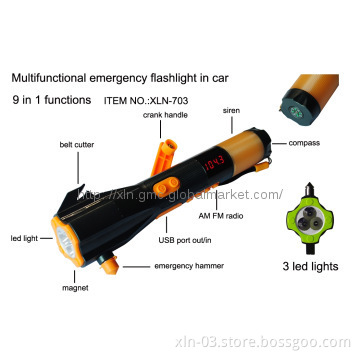Car emergency light radio